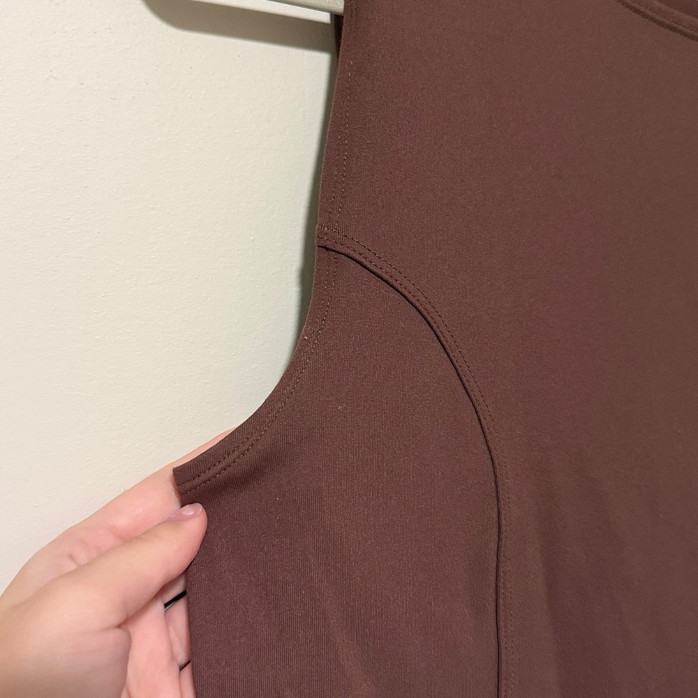 NWOT Abercrombie and Fitch Brown High Neck Body Suit - Picture 3 of 6